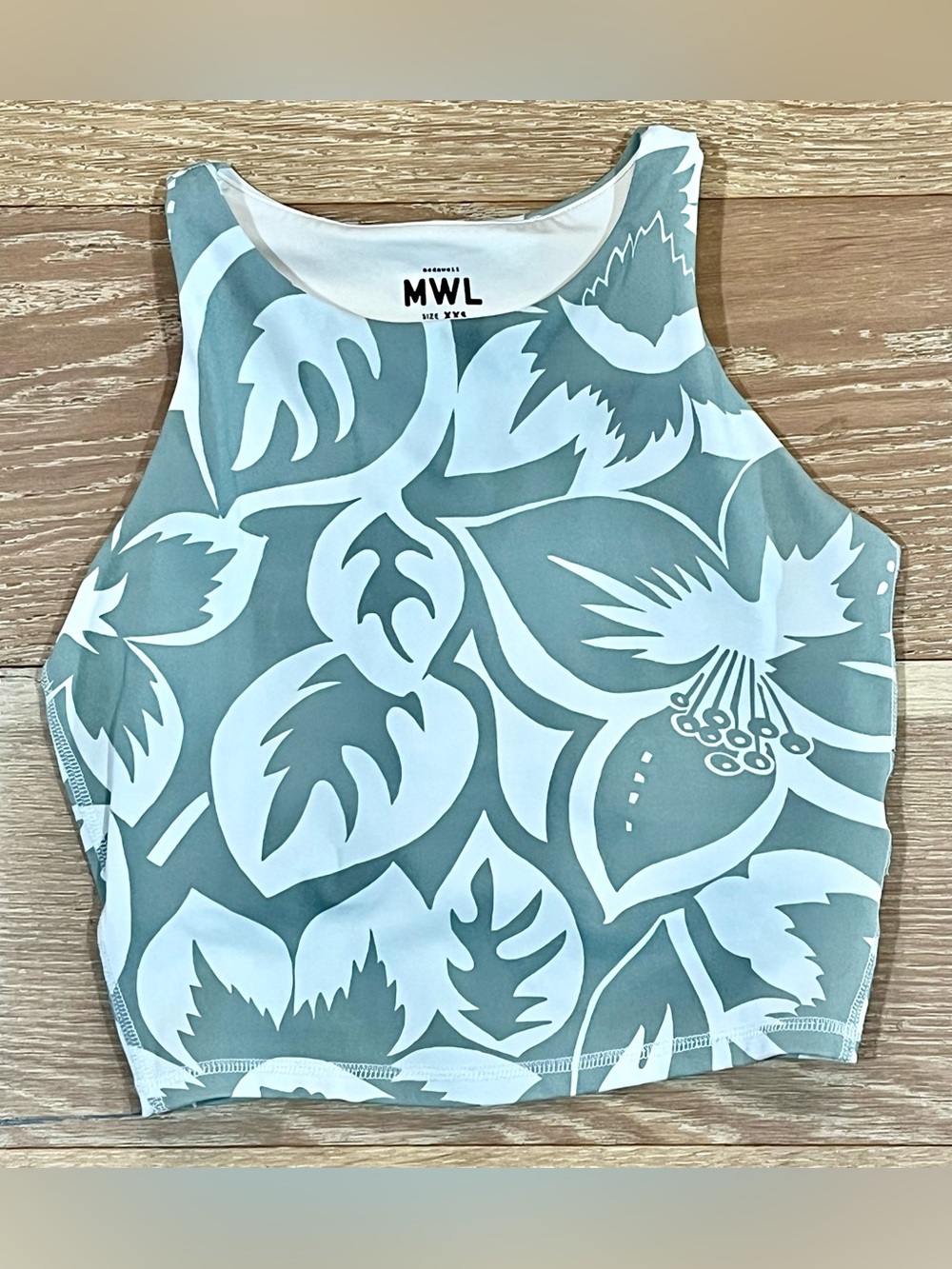 Madewell MWL Form Racerback Crop Top Tropicale Floral XXS